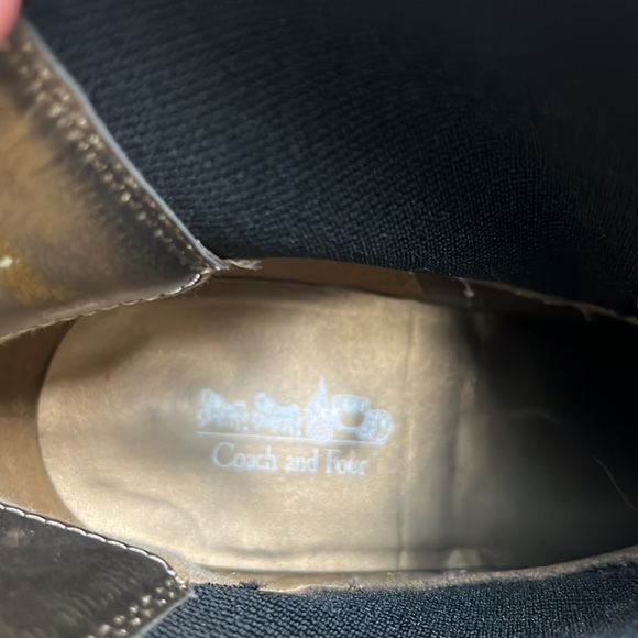 EUC!! EUC!!  COACH AND FOUR BOOTS SZ 10 leather upper/balance man made - Picture 6 of 8